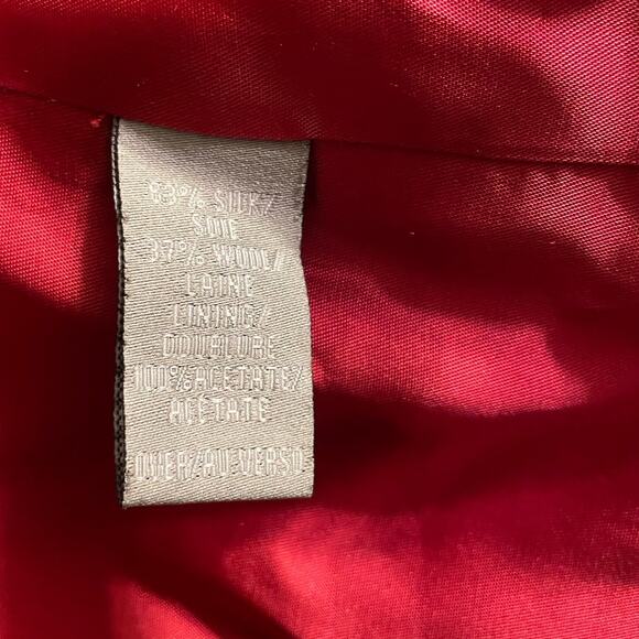 Ellen Tracy Red Quilted Wool-Silk Zip Jacket 20W - Picture 8 of 8